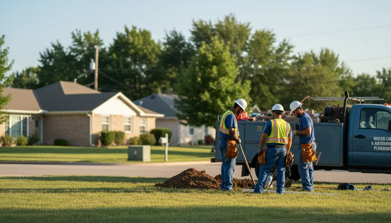 Residential water line and bathroom plumbing service in Oregon, WI